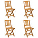 Scaune Bistro pentru Exterior 4 pcs natural 40 x 42 x 85 cm - WALTI WALTI