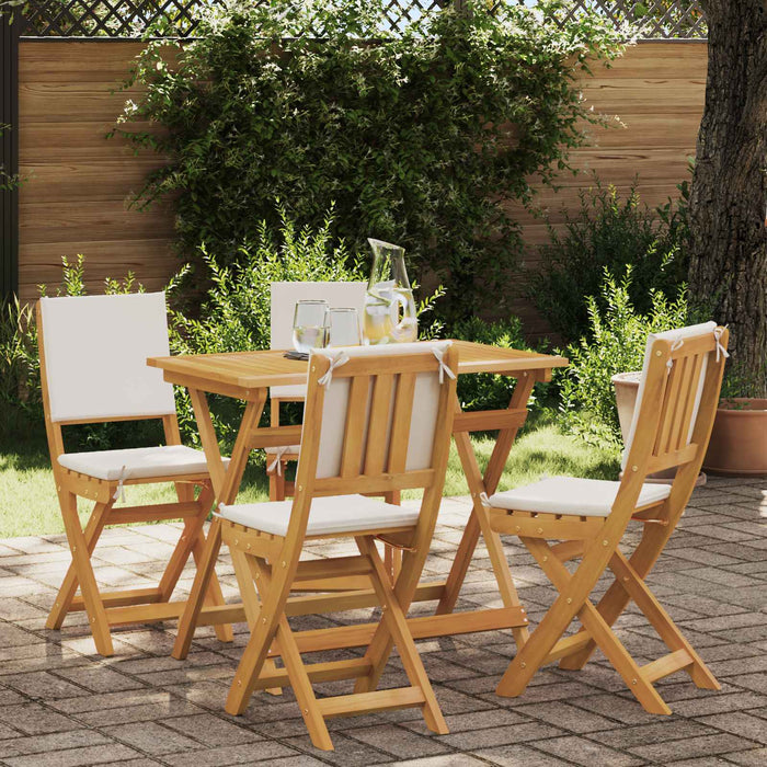 Scaune Bistro pentru Exterior 4 pcs Alb crem 38 x 46 x 85 cm - WALTI WALTI