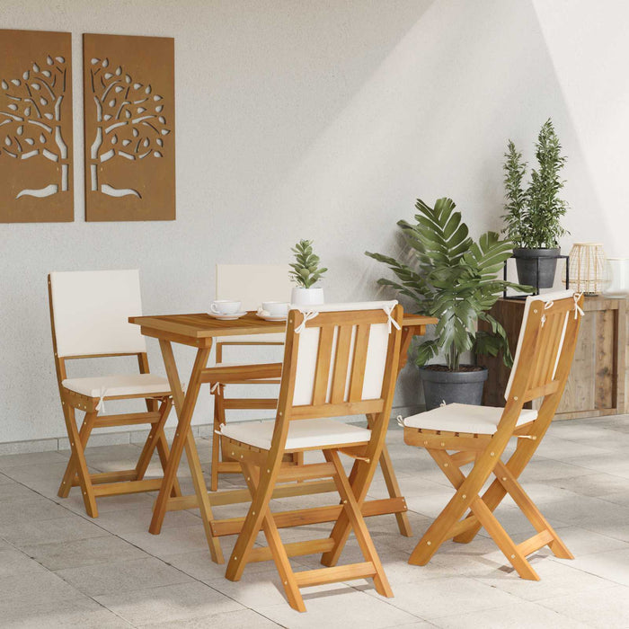 Scaune Bistro pentru Exterior 4 pcs Alb crem 38 x 46 x 85 cm - WALTI WALTI