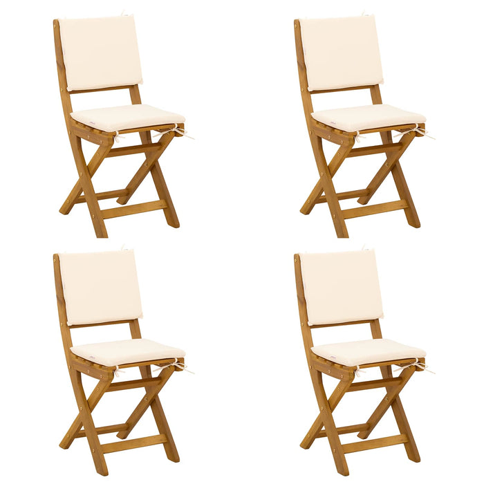 Scaune Bistro pentru Exterior 4 pcs Alb crem 38 x 46 x 85 cm - WALTI WALTI