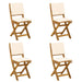 Scaune Bistro pentru Exterior 4 pcs Alb crem 38 x 46 x 85 cm - WALTI WALTI