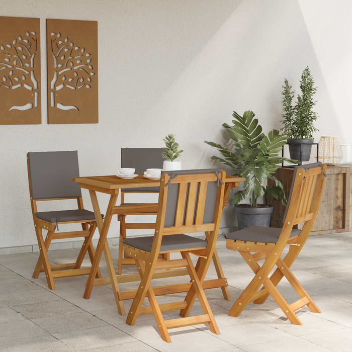 Scaune Bistro pentru Exterior 4 pcs Gri închis 38 x 46 x 85 cm - WALTI WALTI