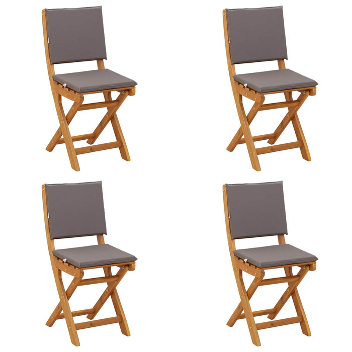 Scaune Bistro pentru Exterior 4 pcs Gri închis 38 x 46 x 85 cm - WALTI WALTI
