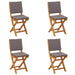 Scaune Bistro pentru Exterior 4 pcs Gri închis 38 x 46 x 85 cm - WALTI WALTI