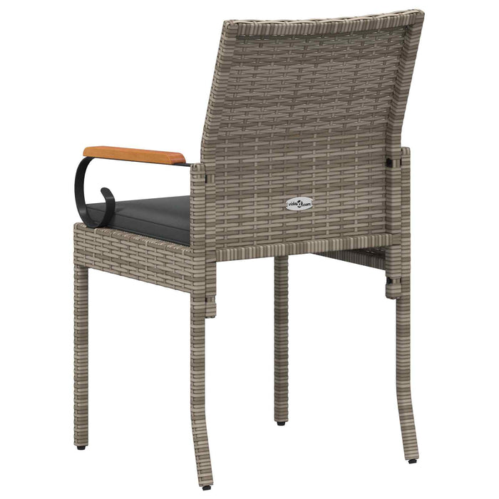 Scaune de grădină cu pernă 2 pcs Gri și gri închis - WALTI WALTI