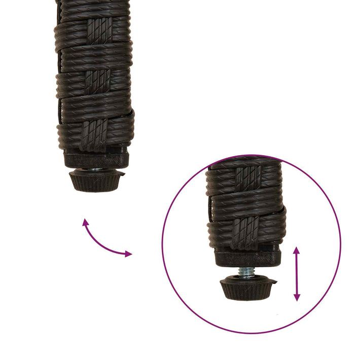 Scaune de grădină cu pernă 2 pcs Negru și Turcoaz - WALTI WALTI