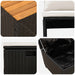 Set de canapele de exterior cu pernă 4 pcs Negru și Alb crem - WALTI WALTI