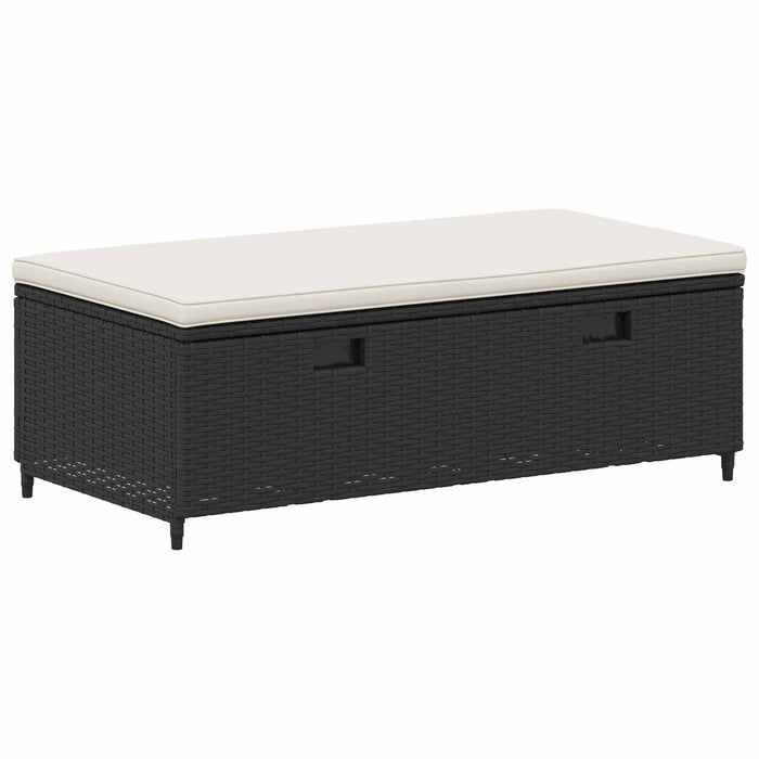 Set de canapele de exterior cu pernă 4 pcs Negru și Alb crem - WALTI WALTI