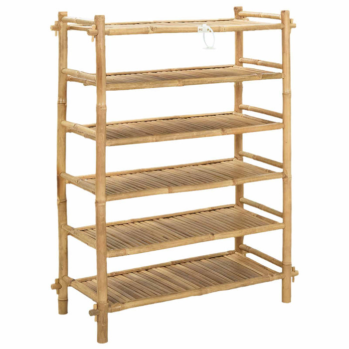 Raft pentru încălțăminte cu raft natural 6 niveluri Bambus - WALTI WALTI
