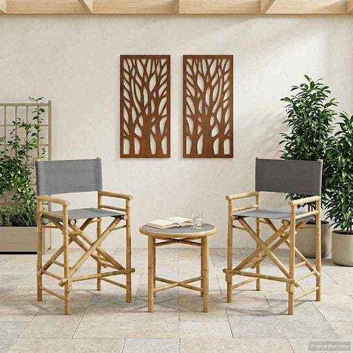 Scaun pliabil pentru directori 2 pcs natural 58 x 48 x 115 cm - WALTI WALTI