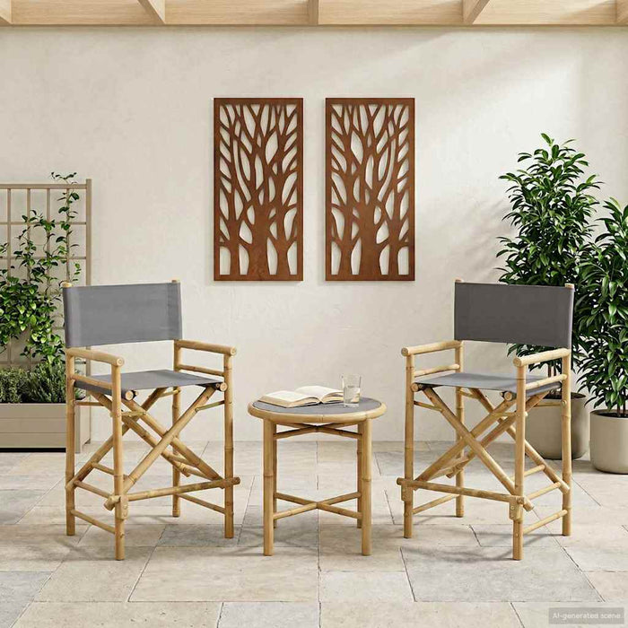 Scaun pliabil pentru directori 2 pcs natural 58 x 48 x 115 cm - WALTI WALTI