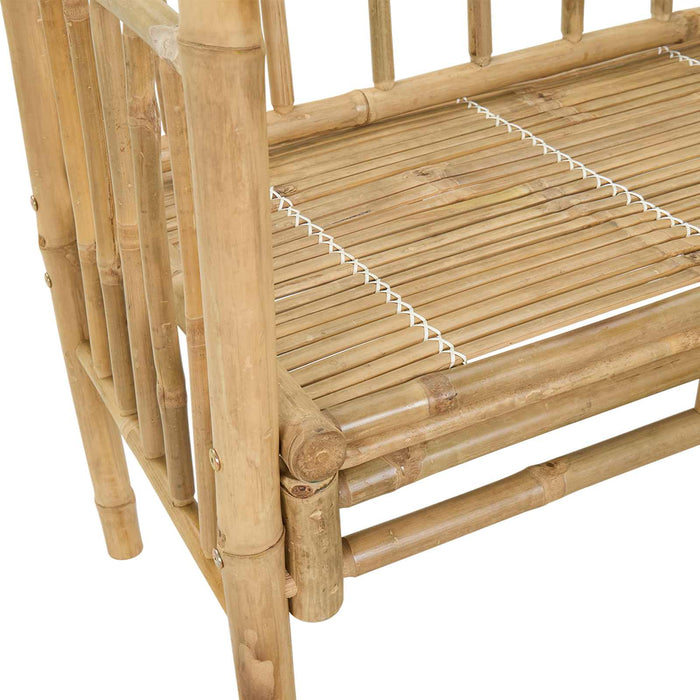 Arc de Grădină cu Bancă natural 115 x 50 x 205 cm Bambus - WALTI WALTI