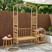 Arc de Grădină cu Bancă natural 115 x 50 x 205 cm Bambus - WALTI WALTI