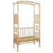 Arc de Grădină cu Bancă natural 115 x 50 x 205 cm Bambus - WALTI WALTI