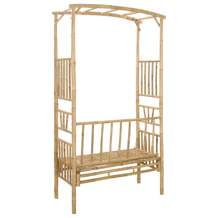 Arc de Grădină cu Bancă natural 115 x 50 x 205 cm Bambus - WALTI WALTI