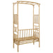 Arc de Grădină cu Bancă natural 115 x 50 x 205 cm Bambus - WALTI WALTI