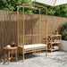 Arc de Grădină cu Bancă natural 115 x 50 x 205 cm Bambus - WALTI WALTI