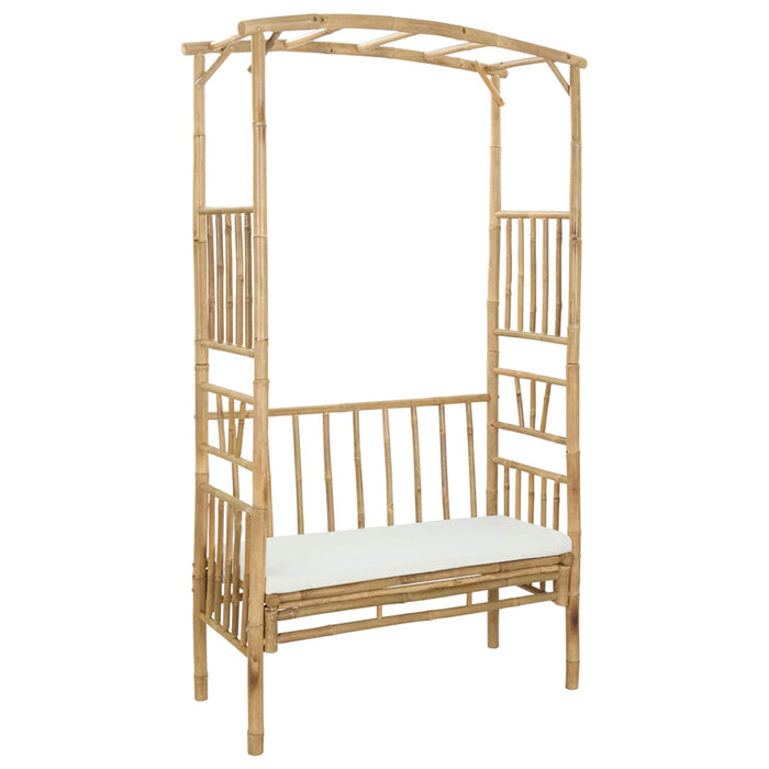 Arc de Grădină cu Bancă natural 115 x 50 x 205 cm Bambus - WALTI WALTI