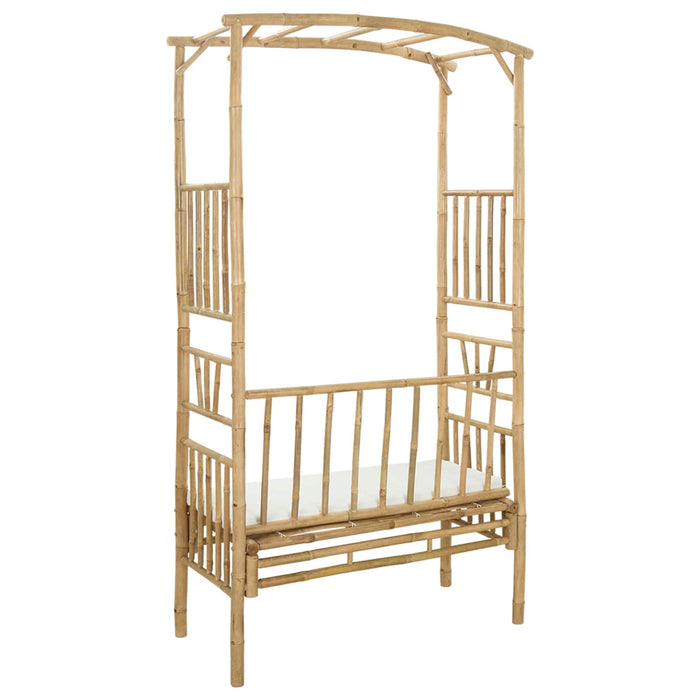 Arc de Grădină cu Bancă natural 115 x 50 x 205 cm Bambus - WALTI WALTI