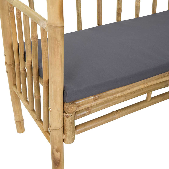Arc de Grădină cu Bancă natural 115 x 50 x 205 cm Bambus - WALTI WALTI
