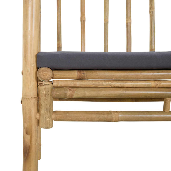 Arc de Grădină cu Bancă natural 115 x 50 x 205 cm Bambus - WALTI WALTI