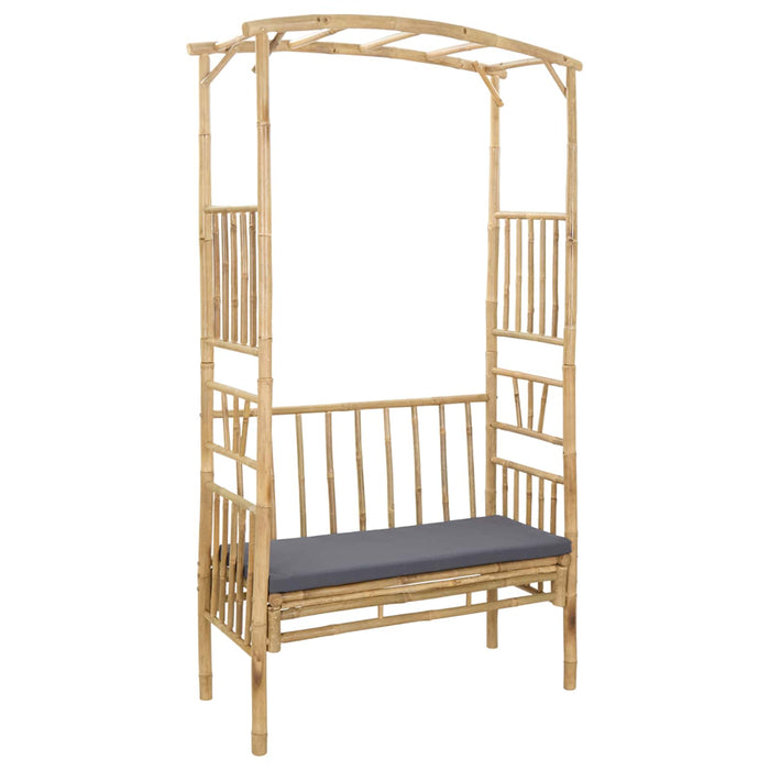 Arc de Grădină cu Bancă natural 115 x 50 x 205 cm Bambus - WALTI WALTI