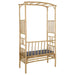 Arc de Grădină cu Bancă natural 115 x 50 x 205 cm Bambus - WALTI WALTI