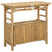 Masă de consolă cu raft cu ușă natural 80 x 35 x 75 cm Bambus - WALTI WALTI