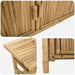 Masă de consolă cu raft cu ușă natural 110 x 35 x 75 cm Bambus - WALTI WALTI