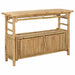 Masă de consolă cu raft cu ușă natural 110 x 35 x 75 cm Bambus - WALTI WALTI