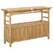 Masă de consolă cu raft cu ușă natural 110 x 35 x 75 cm Bambus - WALTI WALTI
