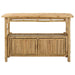 Masă de consolă cu raft cu ușă natural 110 x 35 x 75 cm Bambus - WALTI WALTI