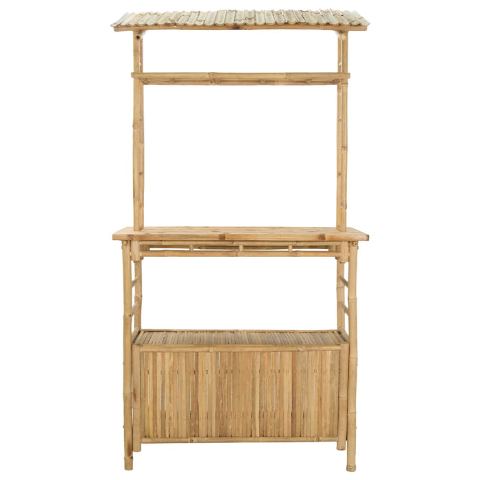 Masă de bar exterioară natural 110 x 50 x 210 cm Bambus WALTI