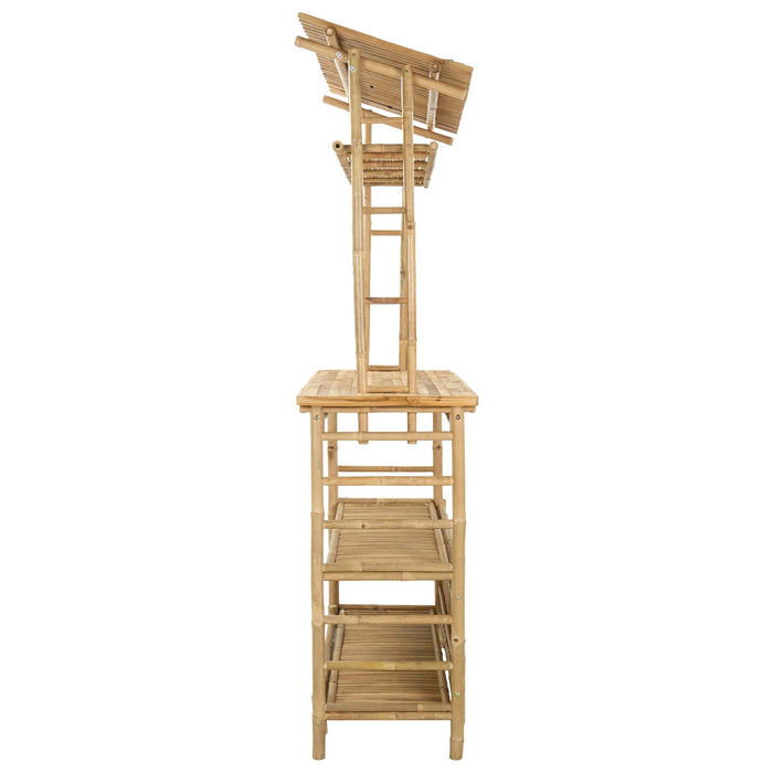 Masă de bar exterioară natural 110 x 50 x 210 cm Bambus WALTI
