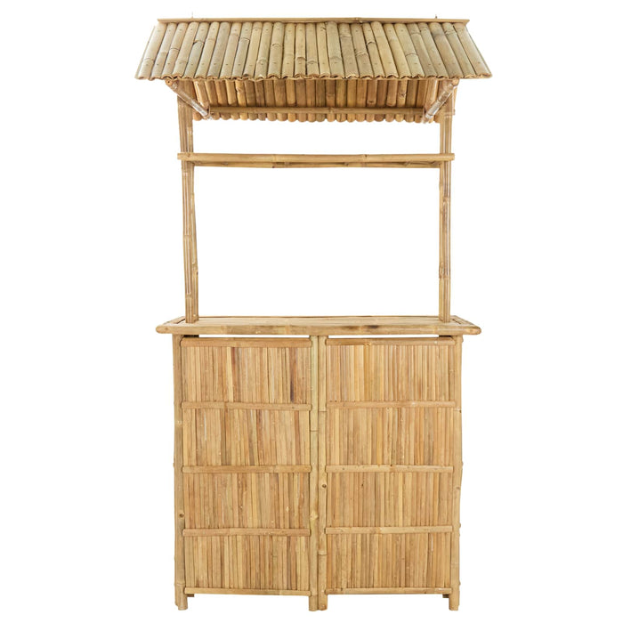 Masă de bar exterioară natural 115 x 95 x 214 cm Bambus - WALTI WALTI