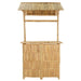 Masă de bar exterioară natural 115 x 95 x 214 cm Bambus - WALTI WALTI