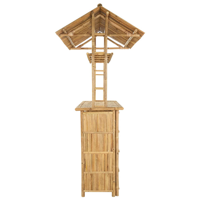 Masă de bar exterioară natural 115 x 95 x 214 cm Bambus - WALTI WALTI