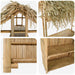 Masă de bar exterioară natural 115 x 95 x 215 cm Bambus - WALTI WALTI