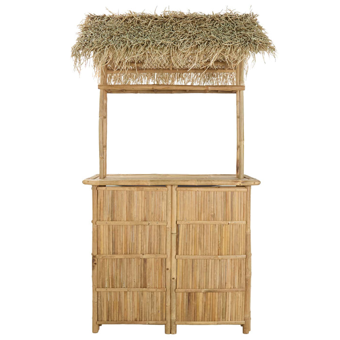 Masă de bar exterioară natural 115 x 95 x 215 cm Bambus - WALTI WALTI