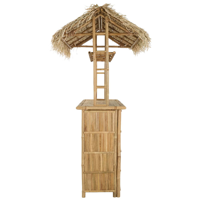 Masă de bar exterioară natural 115 x 95 x 215 cm Bambus - WALTI WALTI