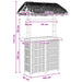 Masă de bar exterioară natural 115 x 95 x 215 cm Bambus - WALTI WALTI