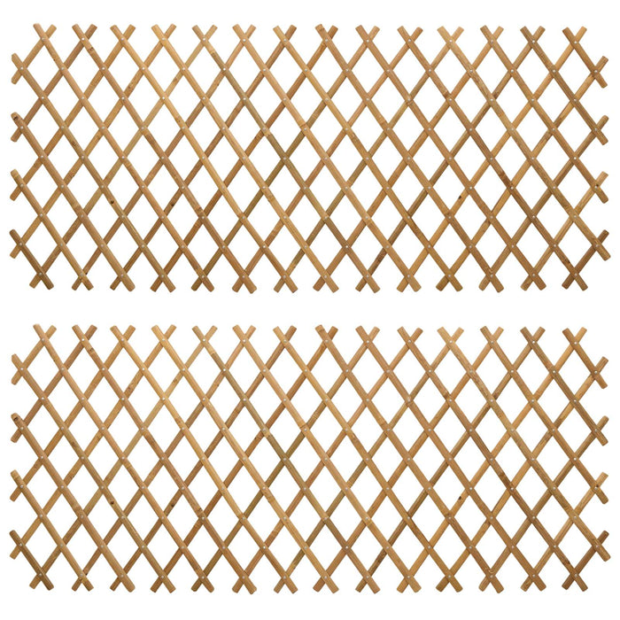 Gard trelis extensibil 2 pcs Maro deschis 100 x 105 cm Bambus - WALTI WALTI