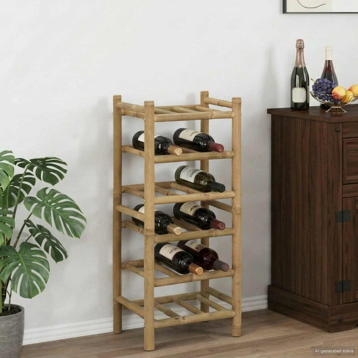 Raft pentru vin natural 32,5 x 29,5 x 72 cm Bambus - WALTI WALTI