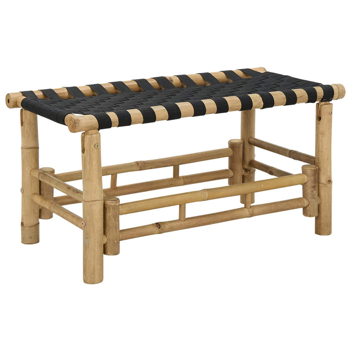 Bancă de grădină natural 80 x 38 x 40 cm Bambus - WALTI WALTI