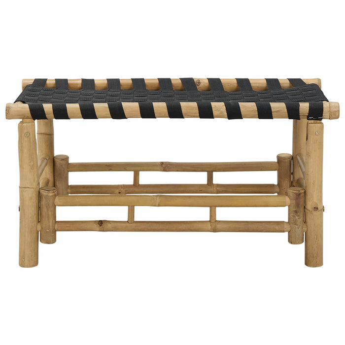 Bancă de grădină natural 80 x 38 x 40 cm Bambus - WALTI WALTI