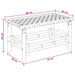 Bancă de grădină natural 80 x 38 x 40 cm Bambus - WALTI WALTI