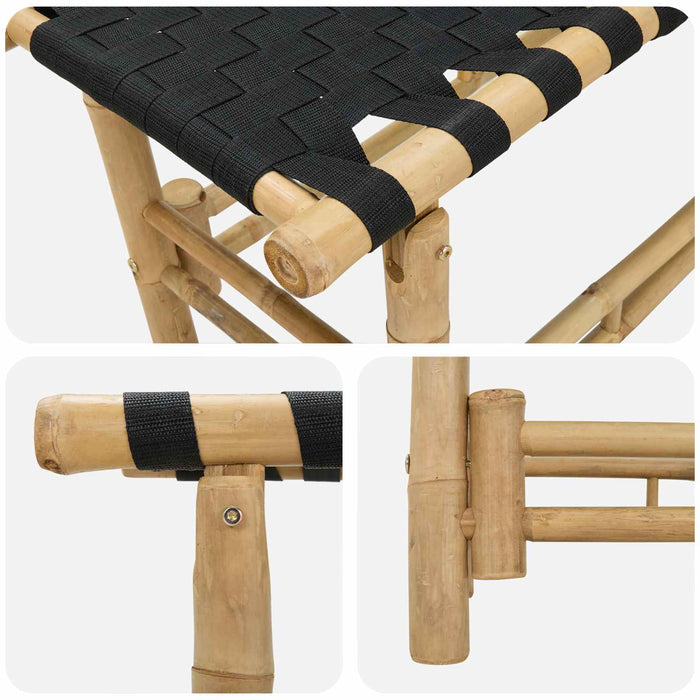 Bancă de grădină natural 110 x 38 x 40 cm Bambus - WALTI WALTI