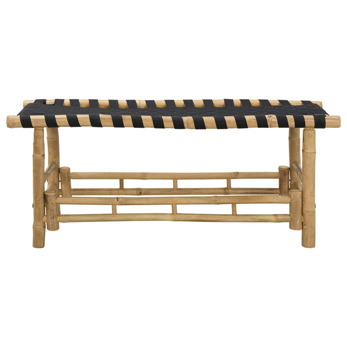 Bancă de grădină natural 110 x 38 x 40 cm Bambus - WALTI WALTI