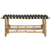 Bancă de grădină natural 110 x 38 x 40 cm Bambus - WALTI WALTI
