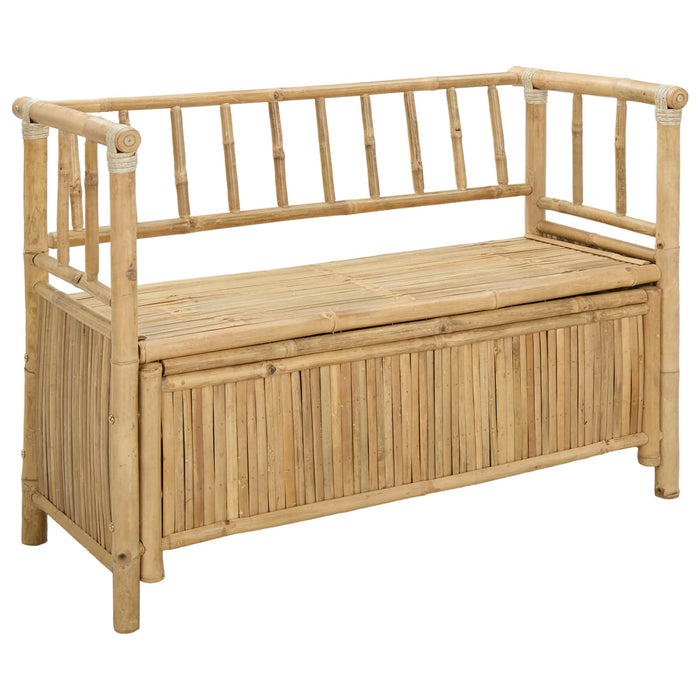 Bancă de grădină cu șemineu natural 110 x 47 x 80 cm Bambus - WALTI WALTI